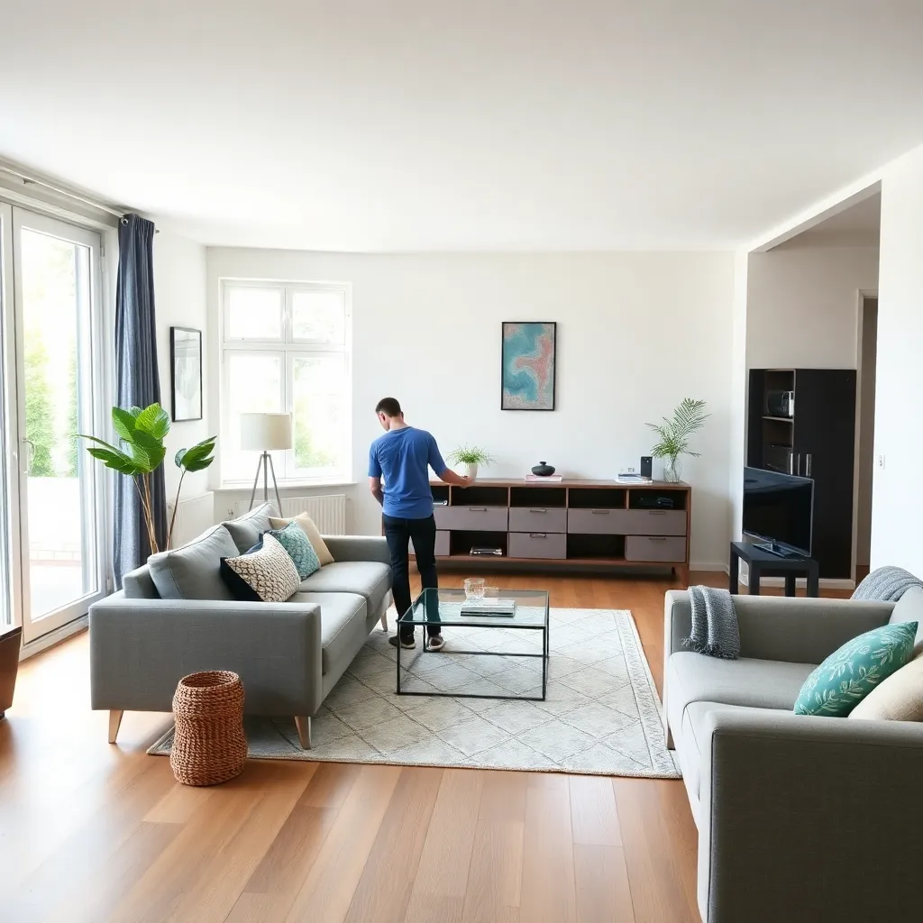 Nederlands appartement dat wordt voorbereid voor verhuur